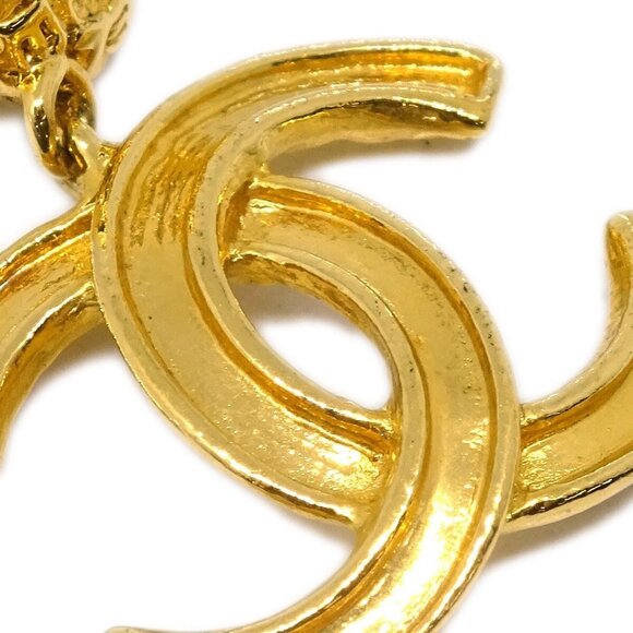 Chanel Gold Dangle Earrings Clip-On - Picture 6 of 8